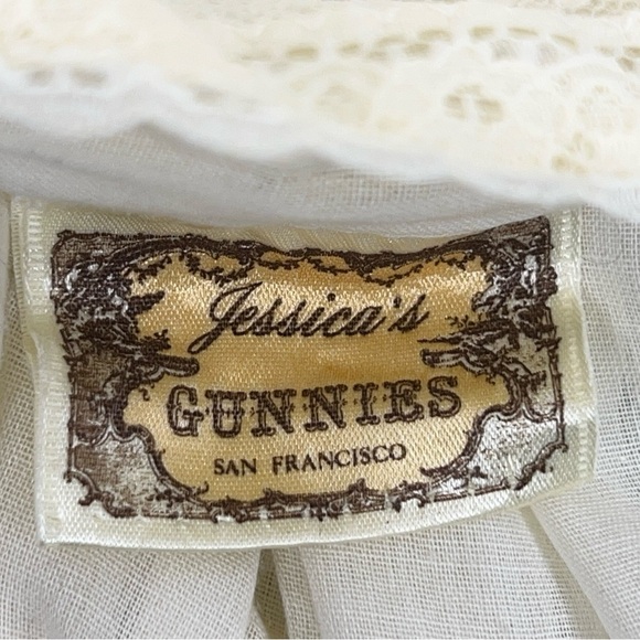 Vintage 1970s Jessica’s Gunnies Ivory Cream Blouse Long Sleeve Victorian XS - Picture 16 of 16
